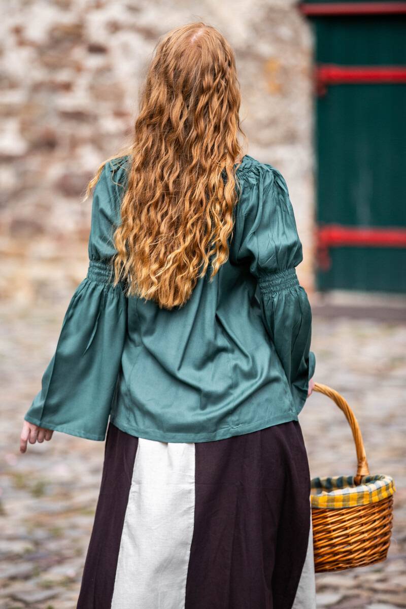 ​​​​​​​Middeleeuwse Dames Blouse in Groen