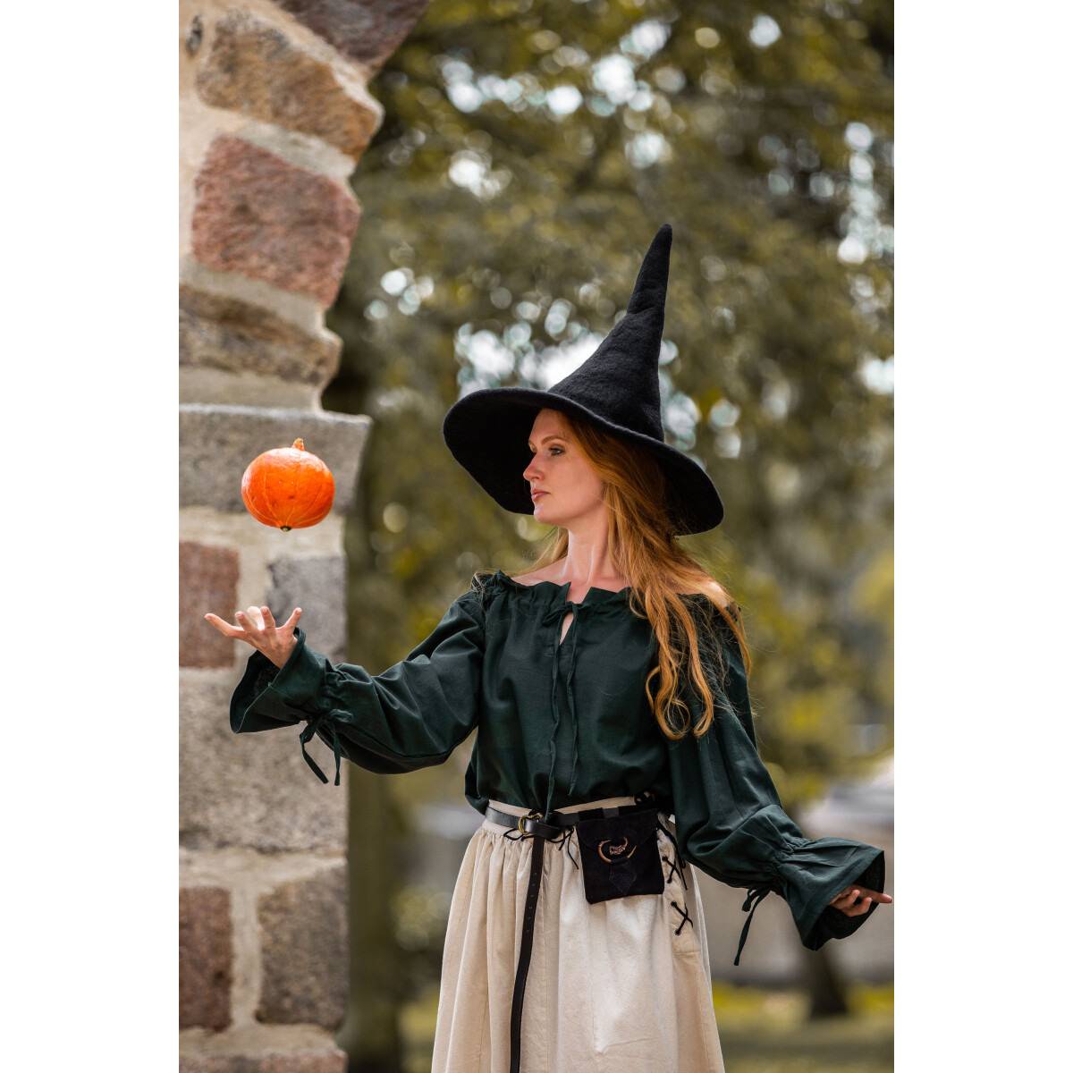 Middeleeuwse Dames Blouse in Groen
