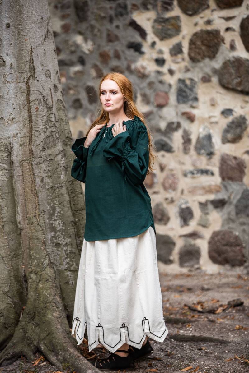 Middeleeuwse Dames Blouse in Groen