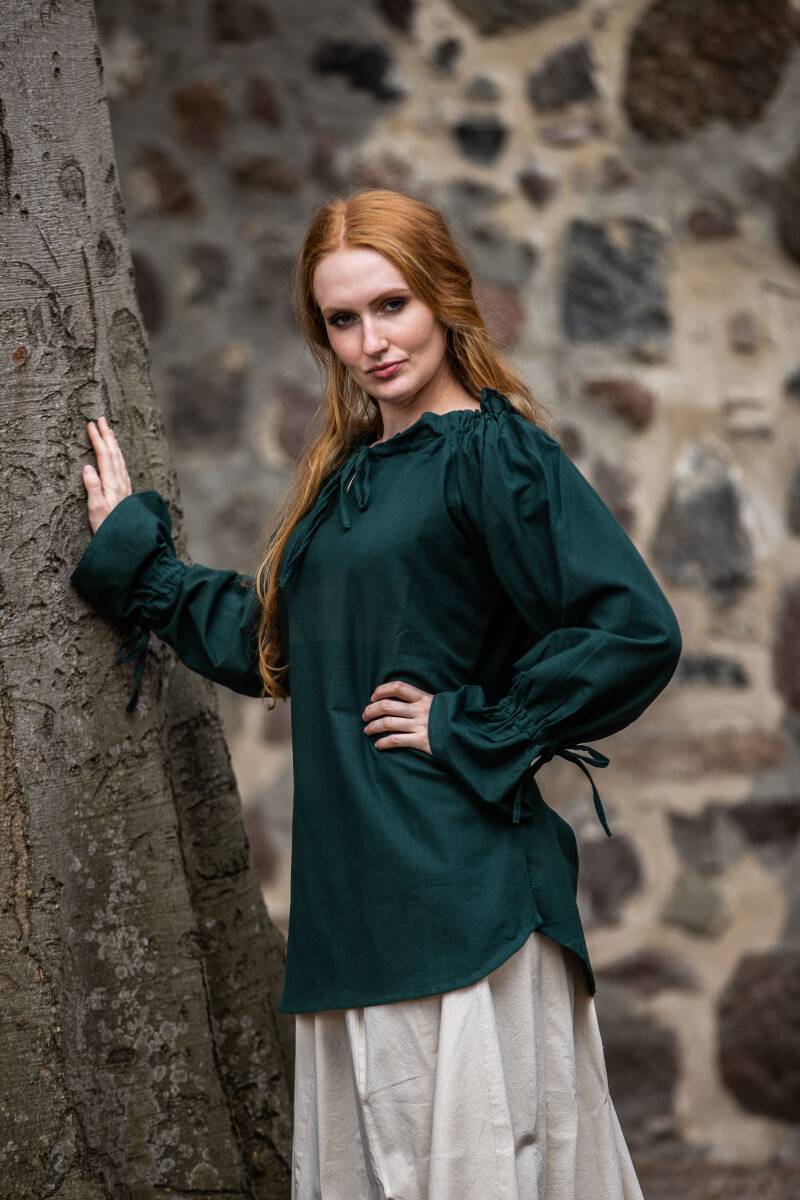 Middeleeuwse Dames Blouse in Groen