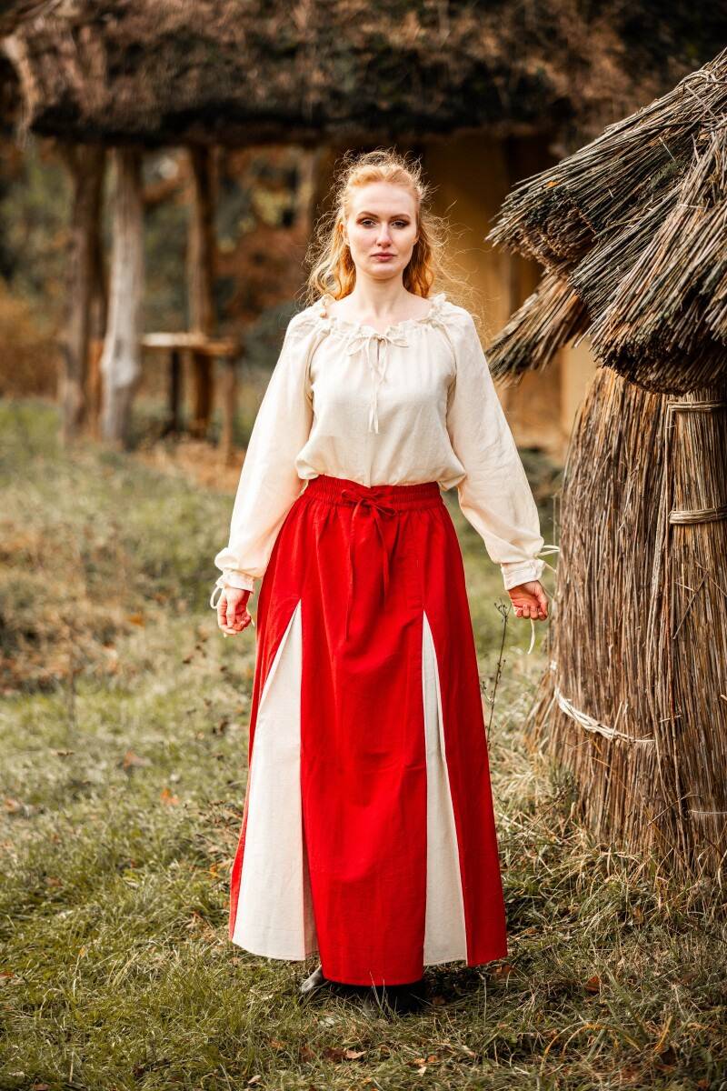 Middeleeuwse Dames Blouse in Natuurkleur