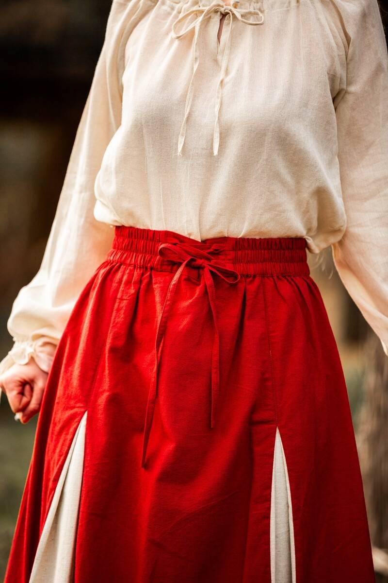 Middeleeuwse Dames Blouse in Natuurkleur