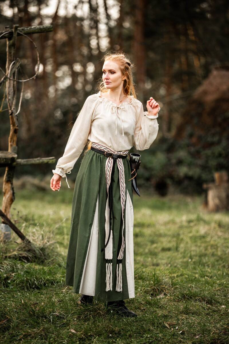 Middeleeuwse Dames Blouse in Natuurkleur