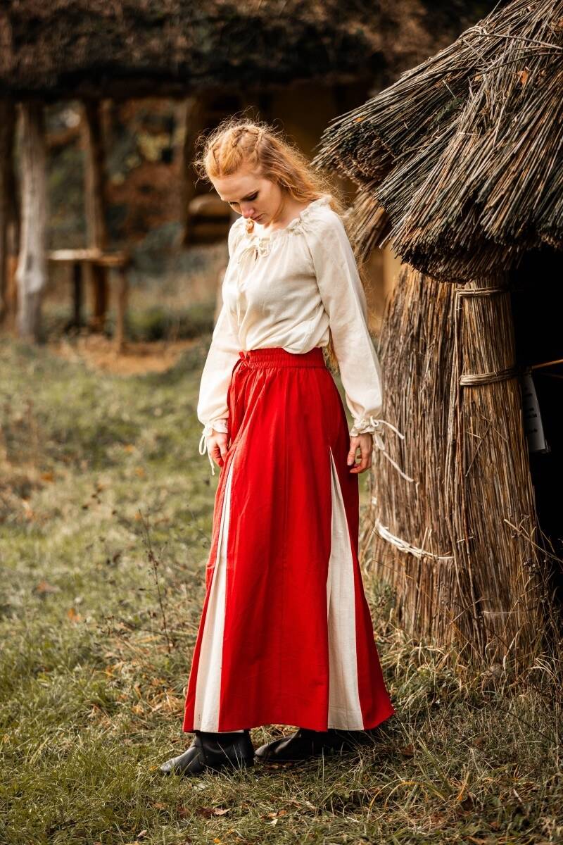 Middeleeuwse Dames Blouse in Natuurkleur