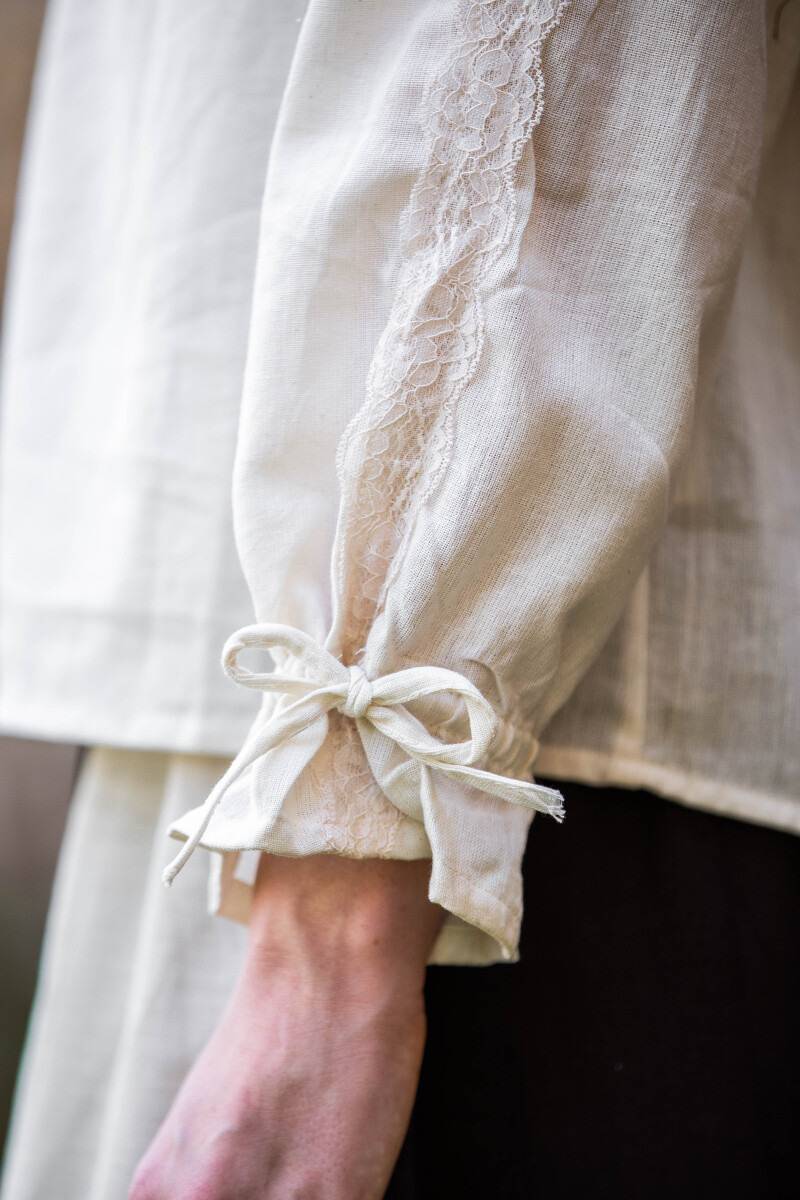 ​​Middeleeuwse Dames Blouse in Natuurkleur