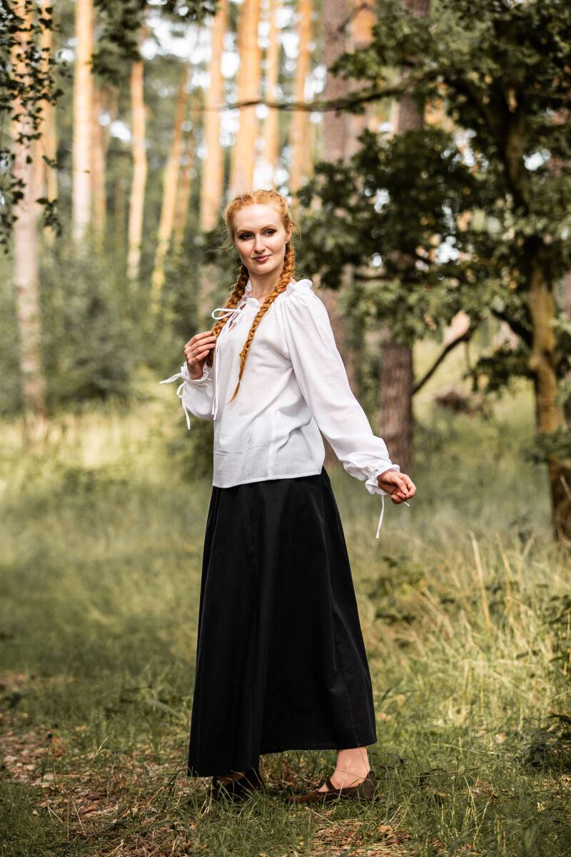 Middeleeuwse Dames Blouse in Wit