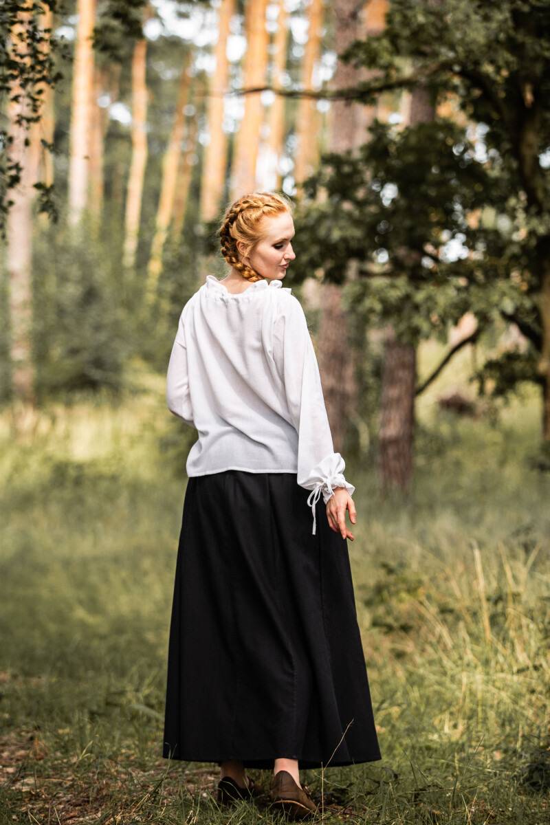 Middeleeuwse Dames Blouse in Wit