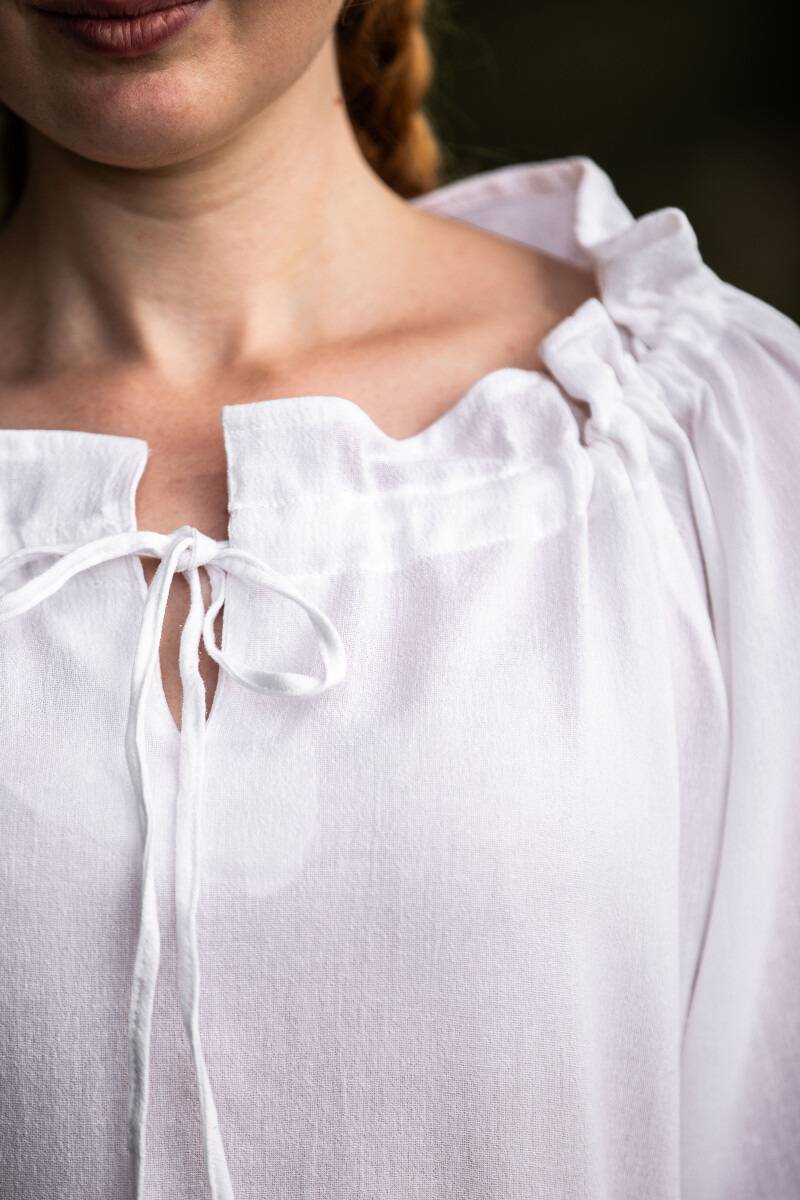 Middeleeuwse Dames Blouse in Wit
