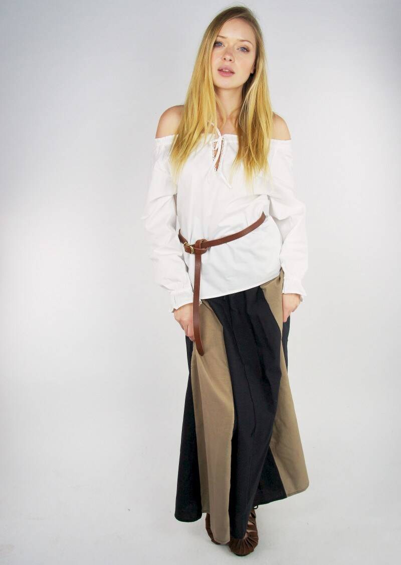 Middeleeuwse Dames Blouse in Wit