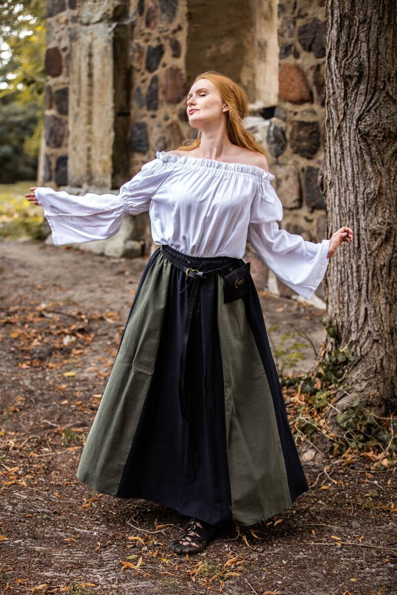 Middeleeuwse Dames Blouse in Wit