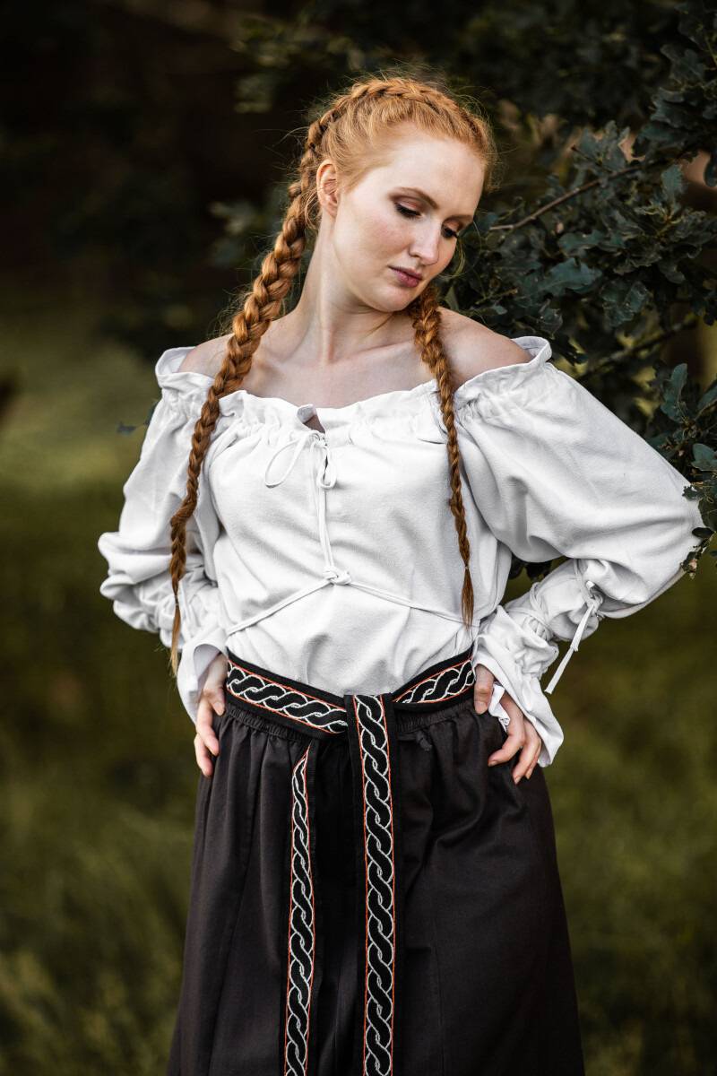 ​​Middeleeuwse Dames Blouse in Wit