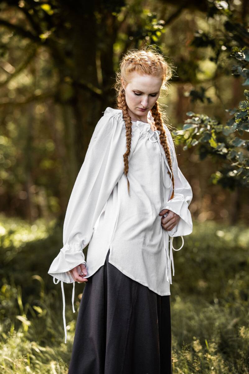 ​​Middeleeuwse Dames Blouse in Wit