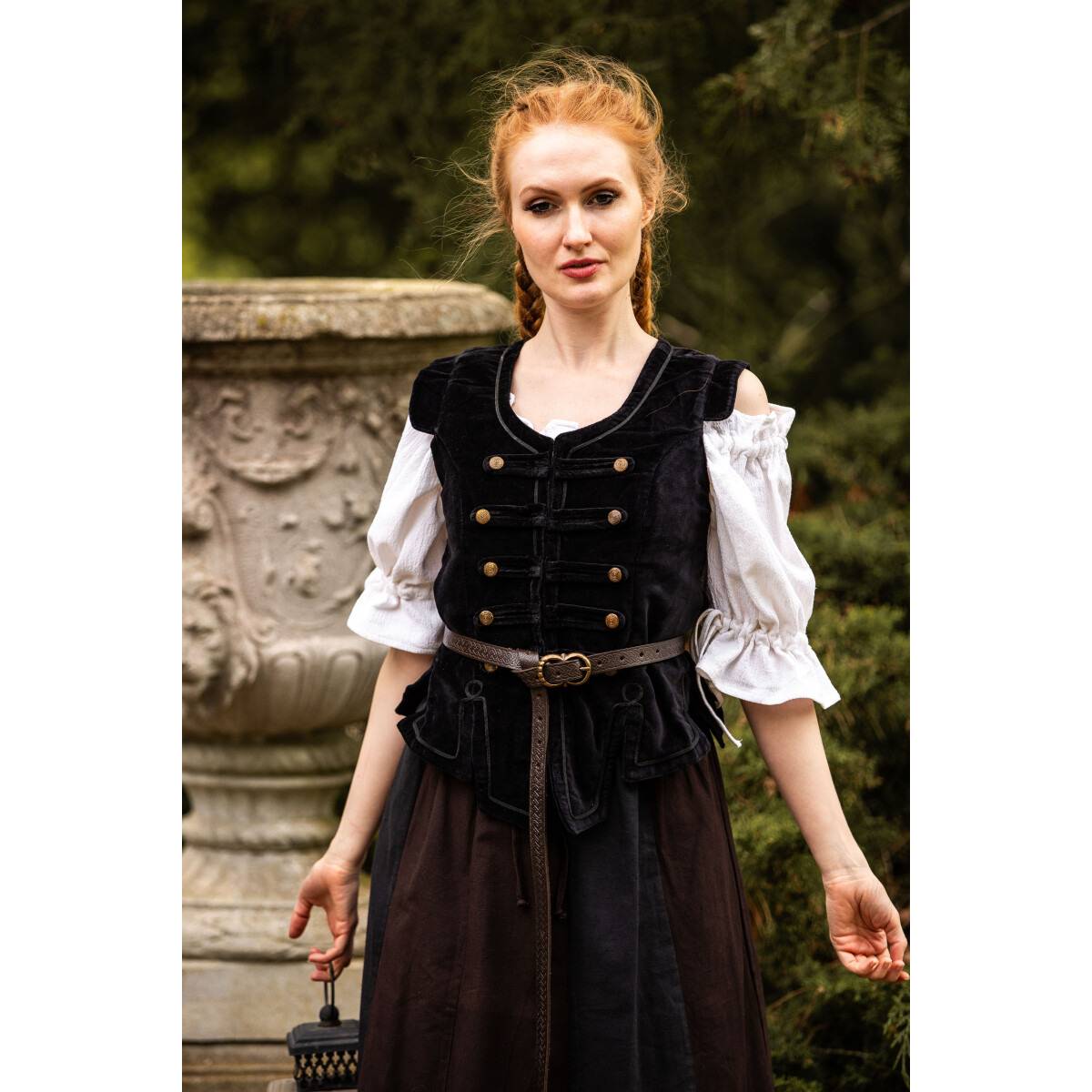 Mittelalter Korsett in Schwarz