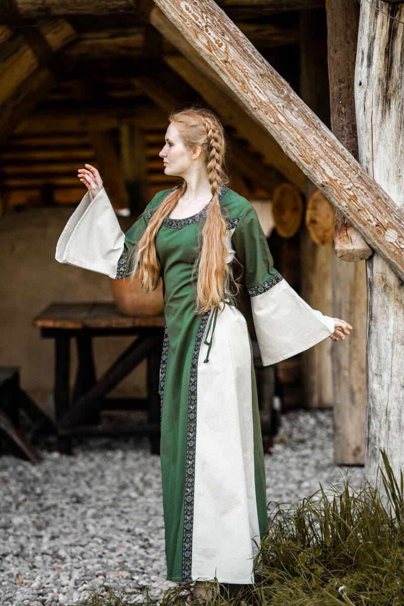 Mittelalterkleid Natur-Grun