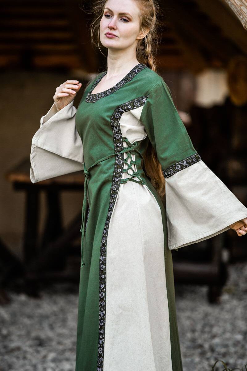 Mittelalterkleid Natur-Grun