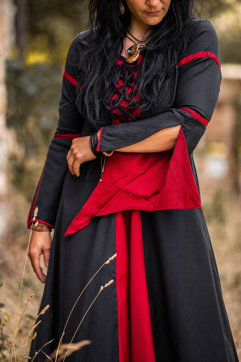 Mittelalterkleid Schwarz-Rot