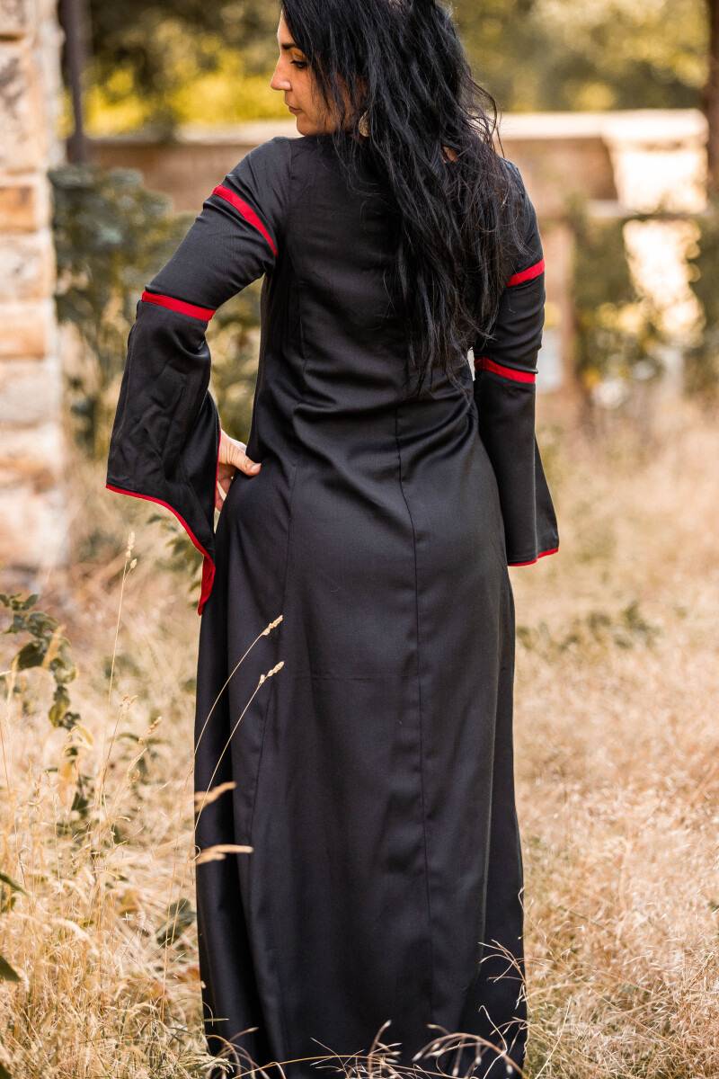 Mittelalterkleid Schwarz-Rot