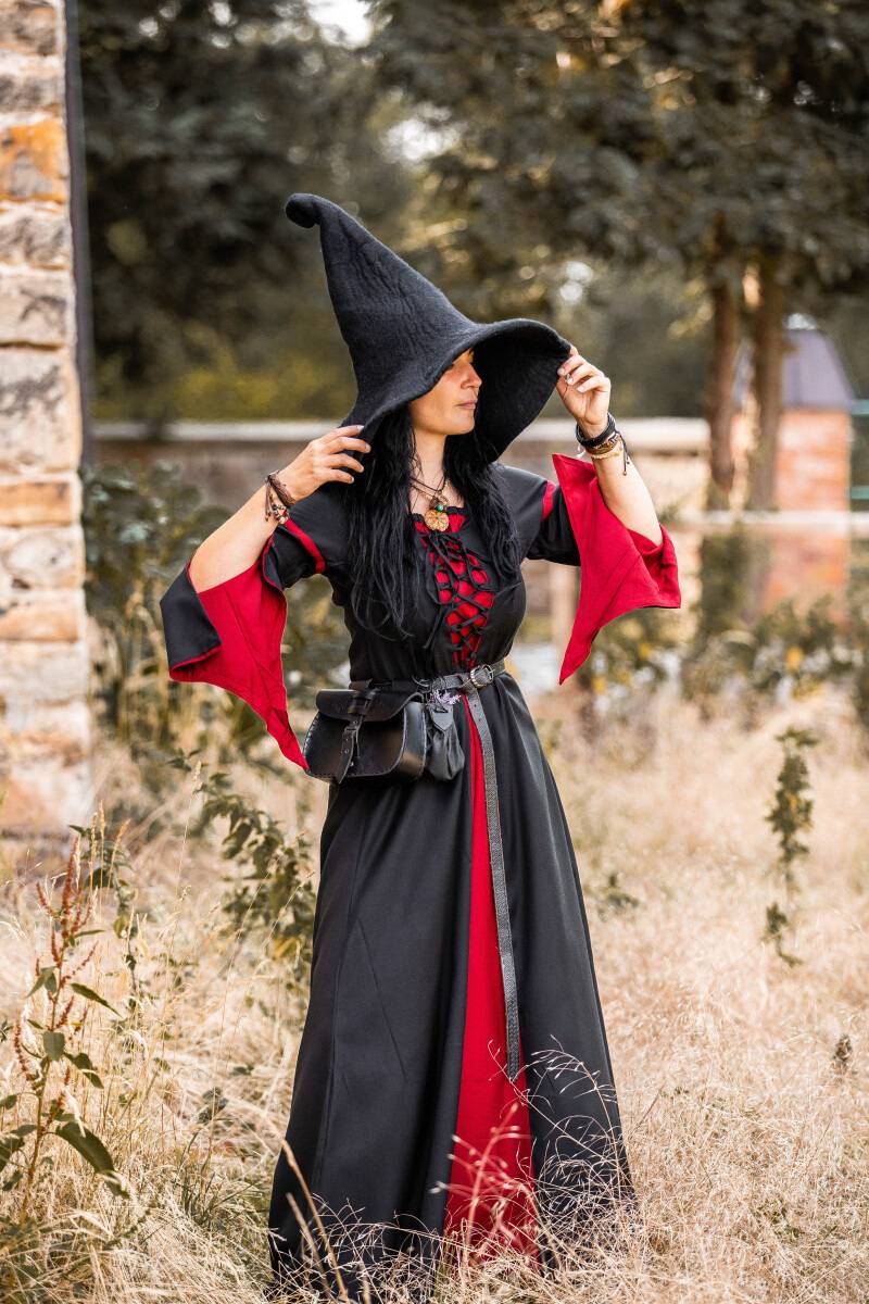 Mittelalterkleid Schwarz-Rot