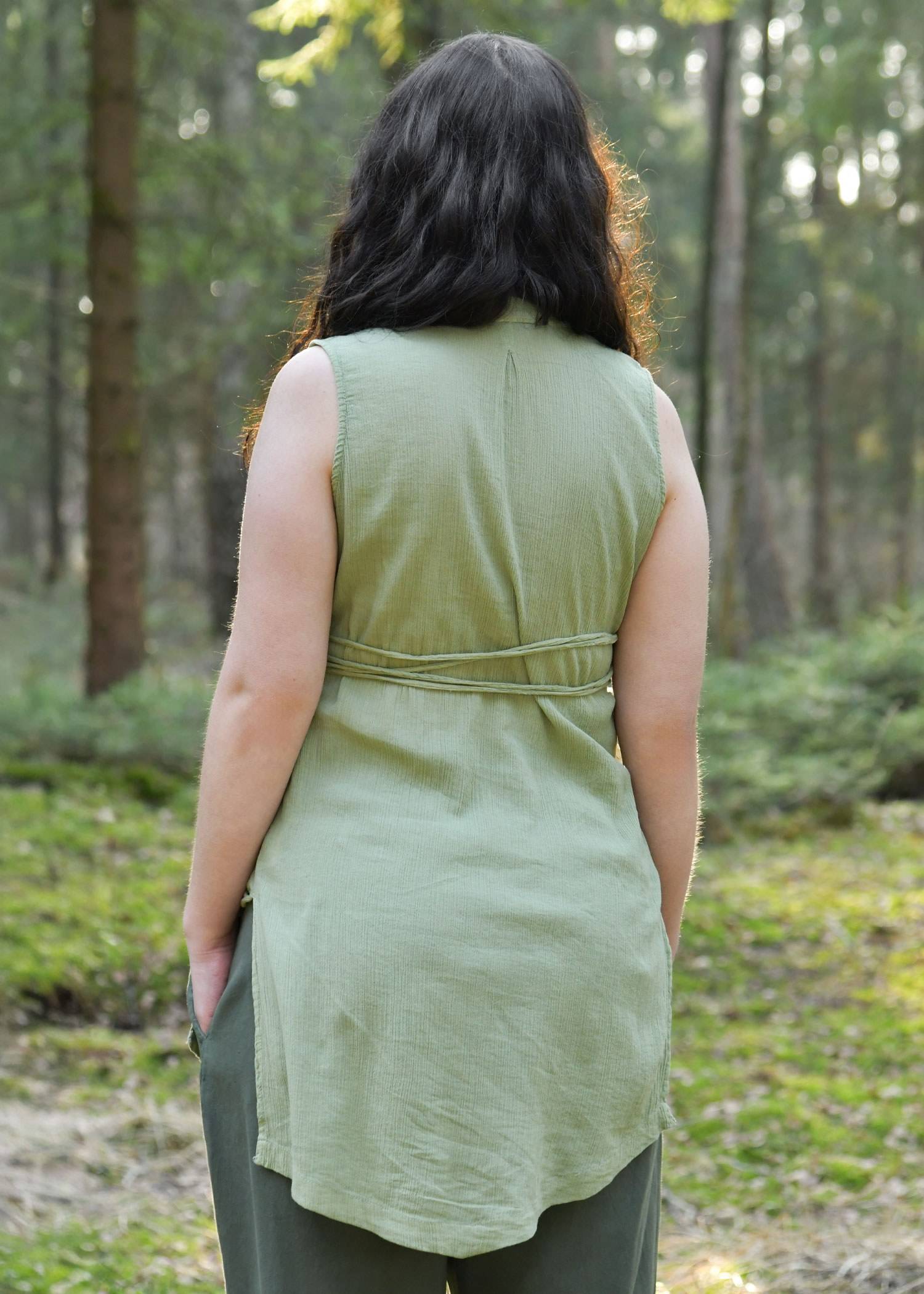 Damestuniek, gewassen groen