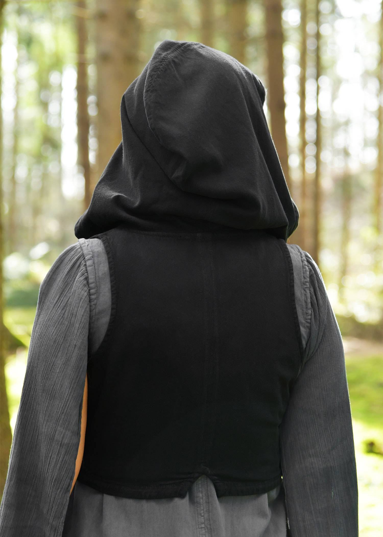 Damesvest met capuchon van Nalen, zwart