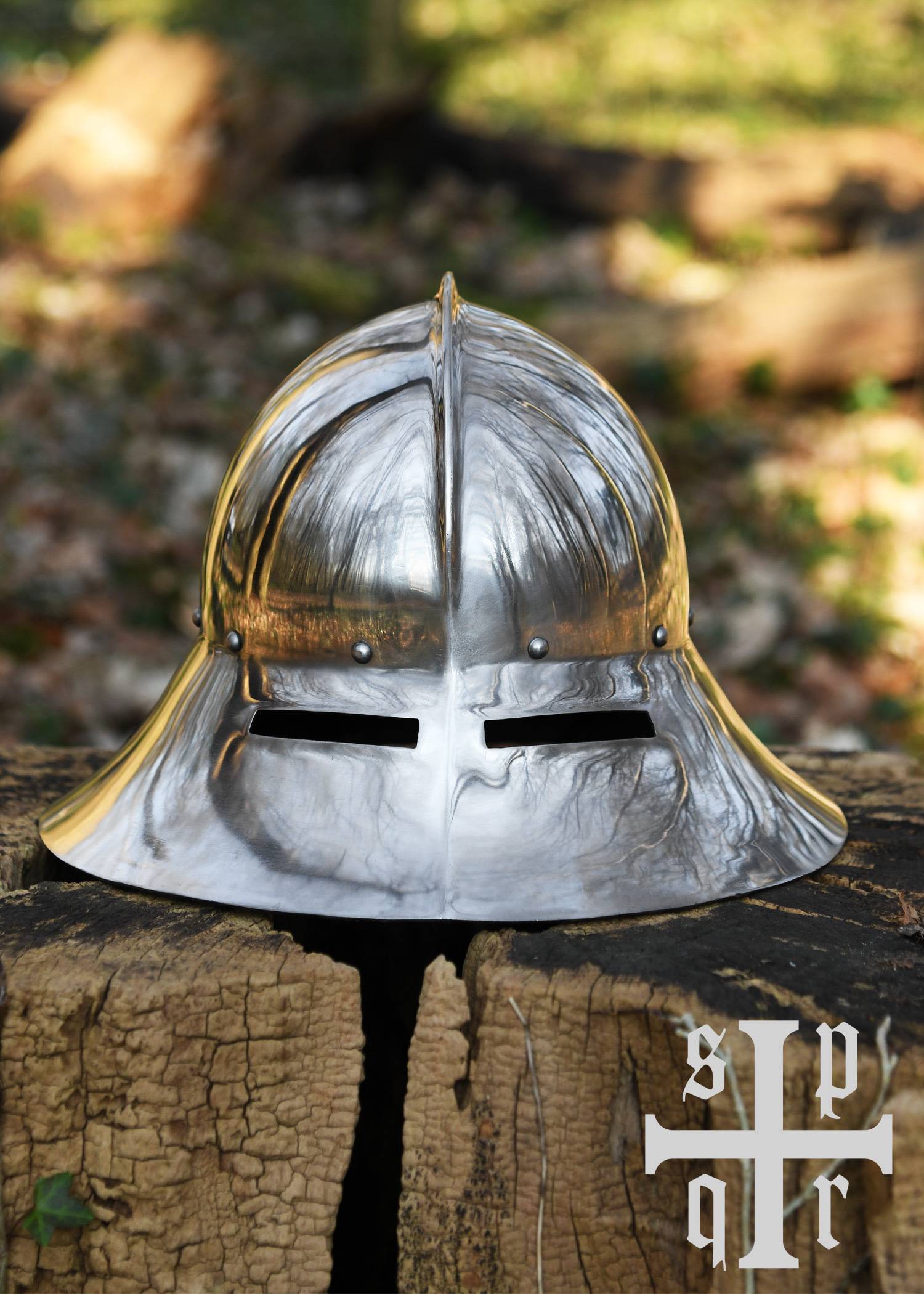 Middeleeuwse ketelhoed/monnikskaphelm, 15e eeuws