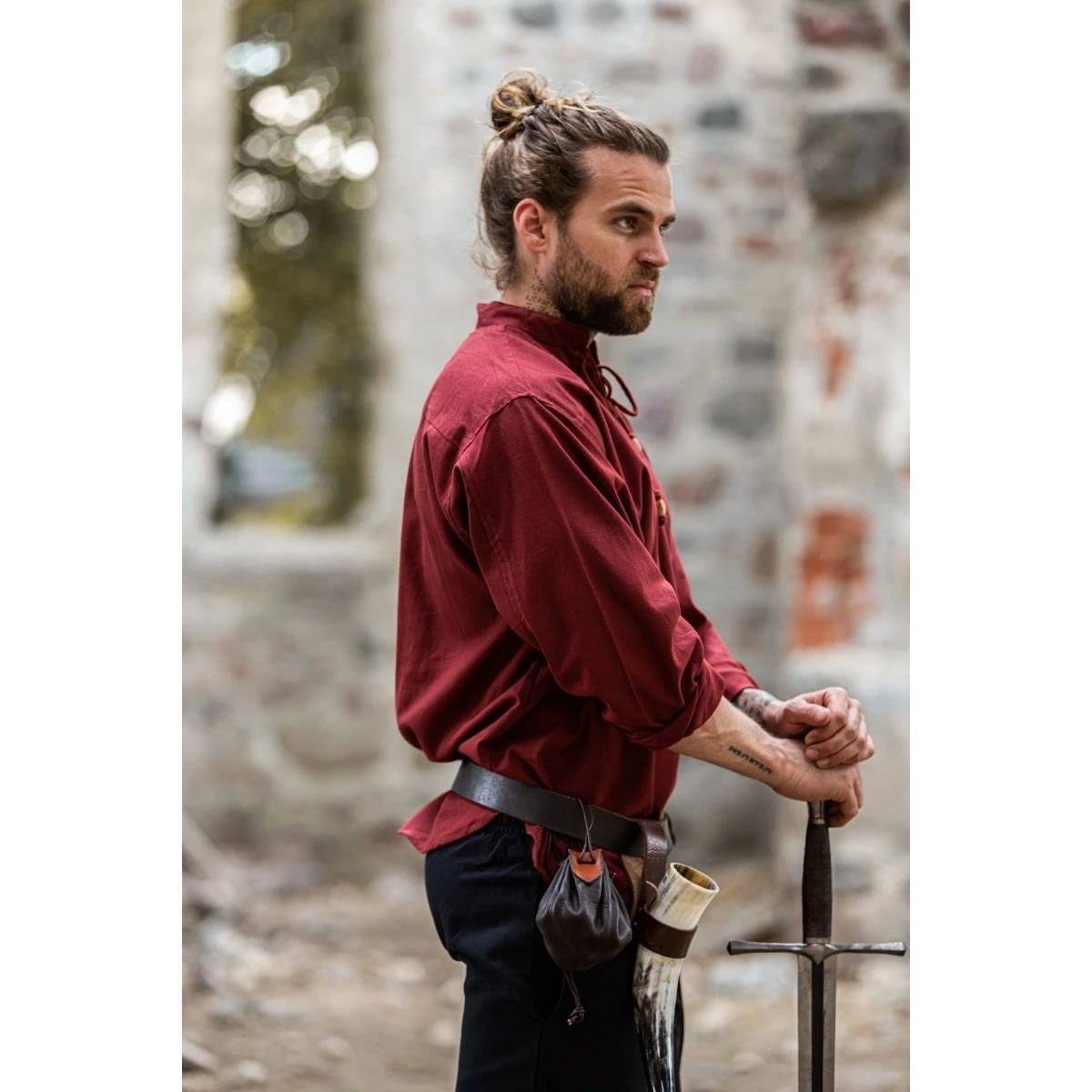 Middeleeuwse Blouse in Rood