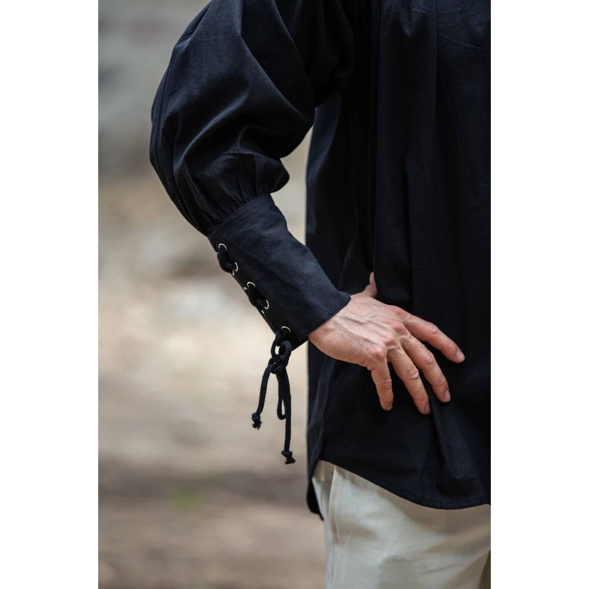 Middeleeuwse Blouse in Zwart