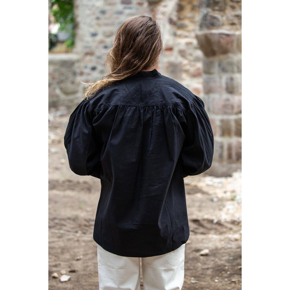 Middeleeuwse Blouse in Zwart