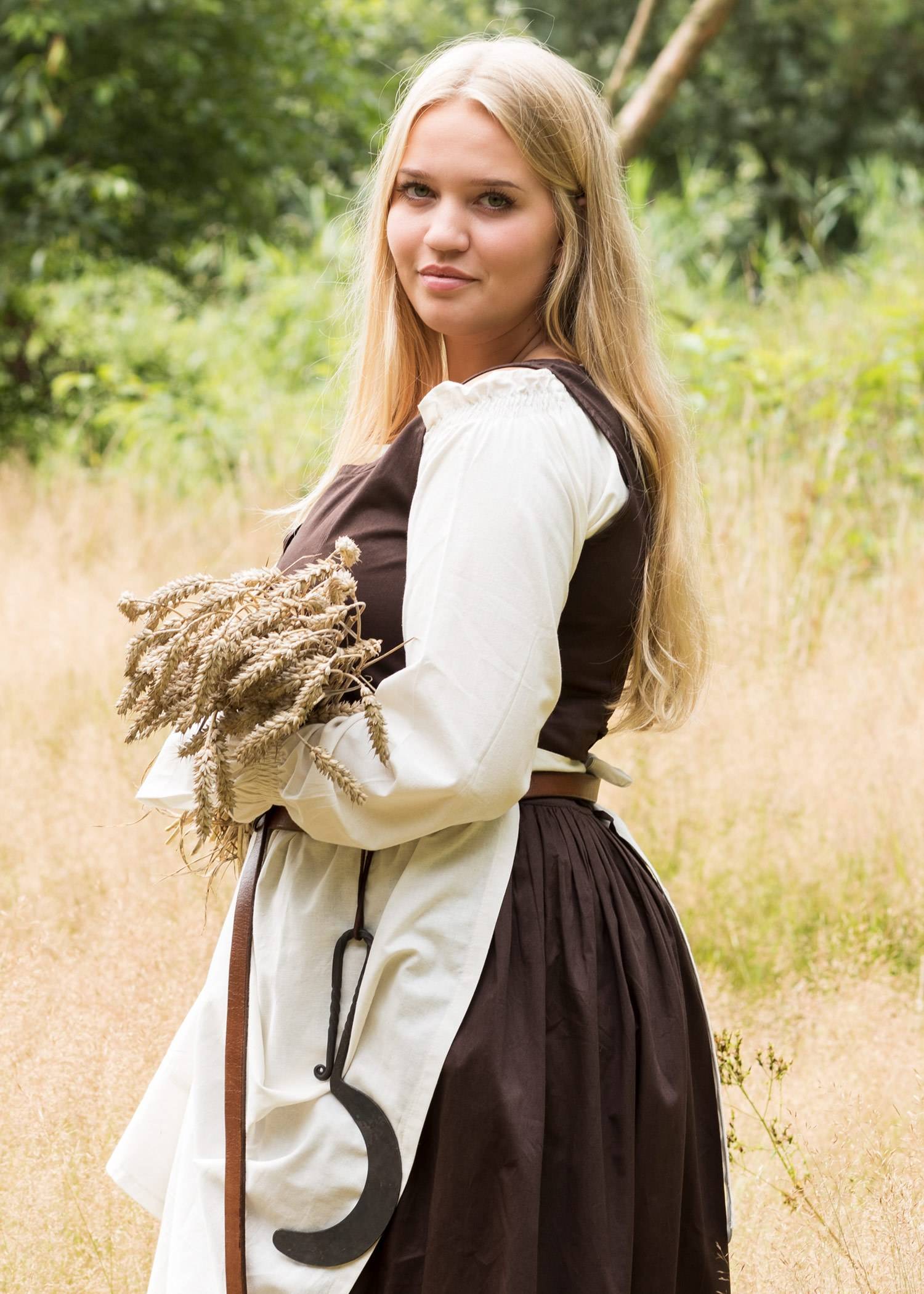 ​​​Mittelalterkleid / Überkleid, ärmellos in Braun
