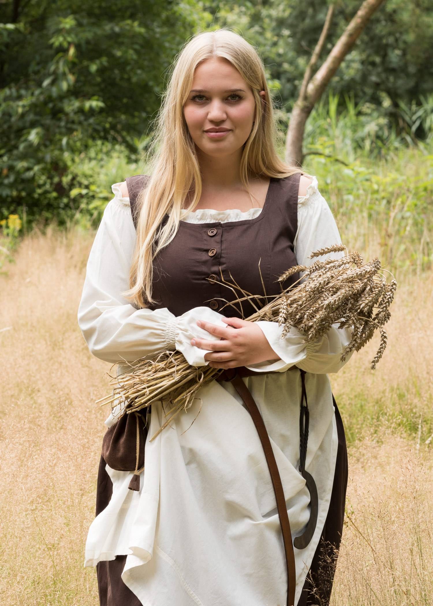 ​​​Mittelalterkleid / Überkleid, ärmellos in Braun