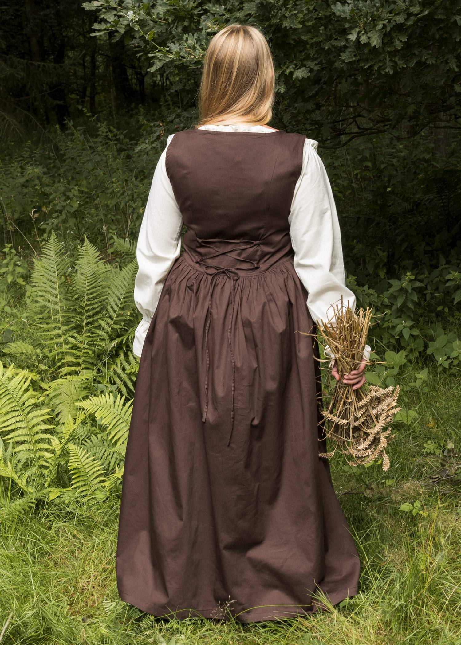 ​​​Mittelalterkleid / Überkleid, ärmellos in Braun