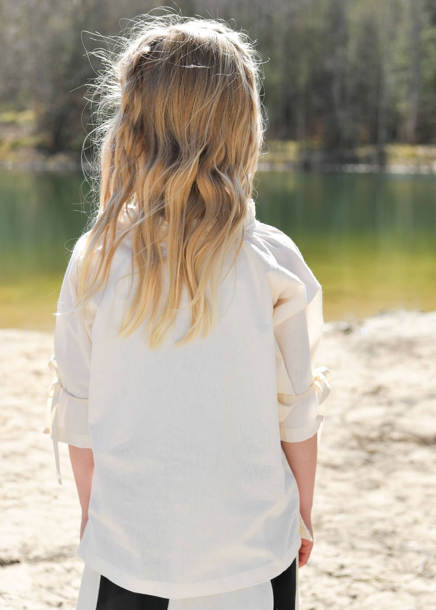 Kinder Mittelalter Bluse, natur