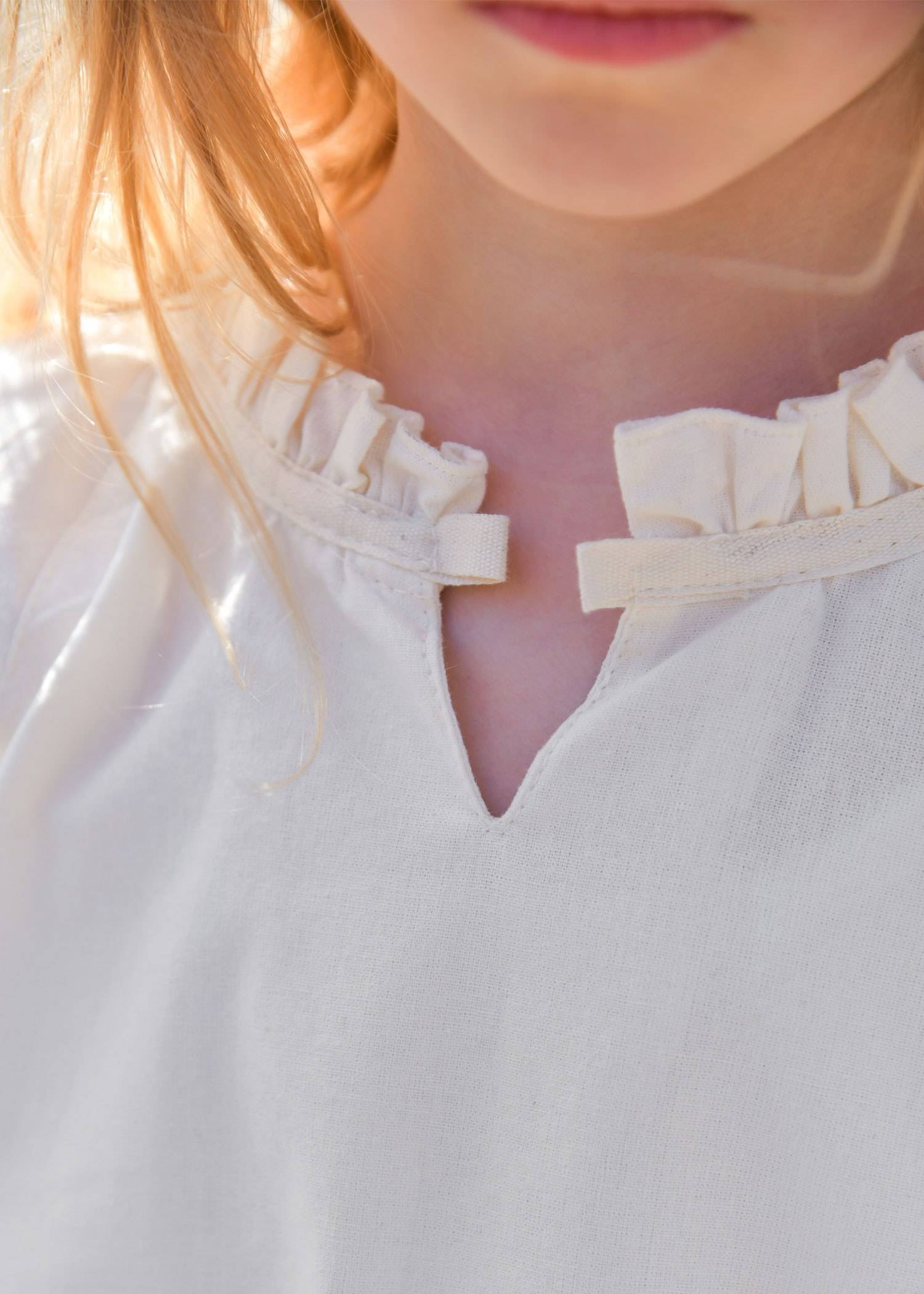 Kinder Mittelalter Bluse, natur