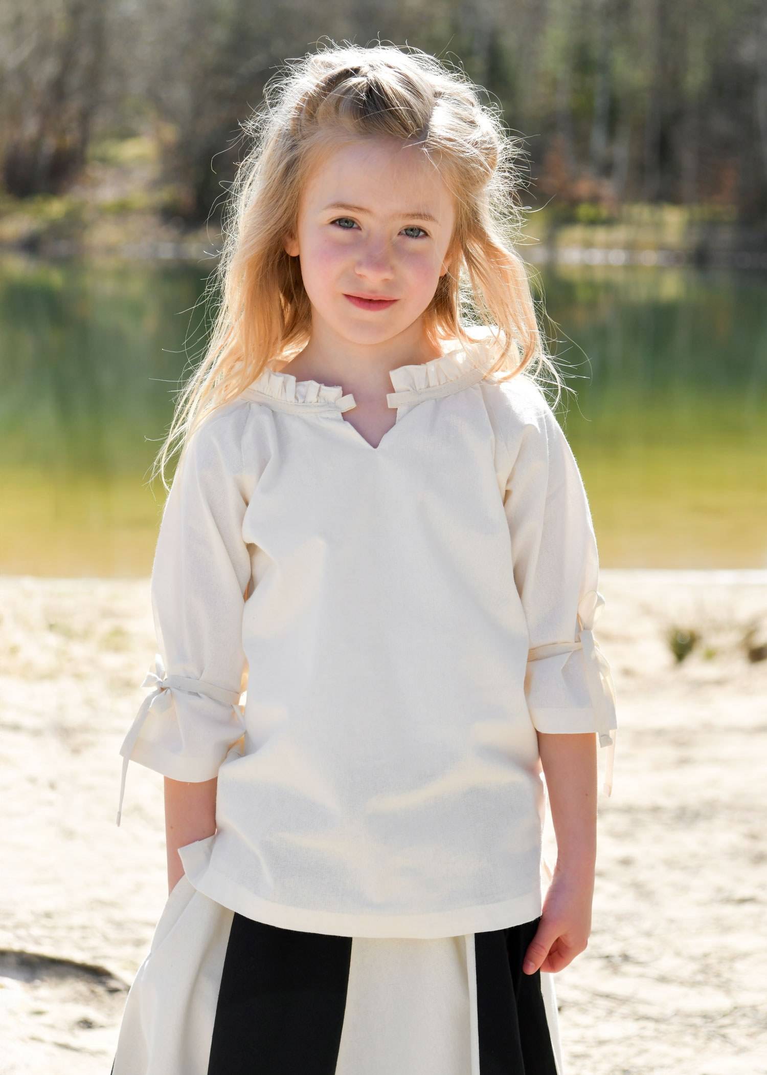 Kinder Mittelalter Bluse, natur