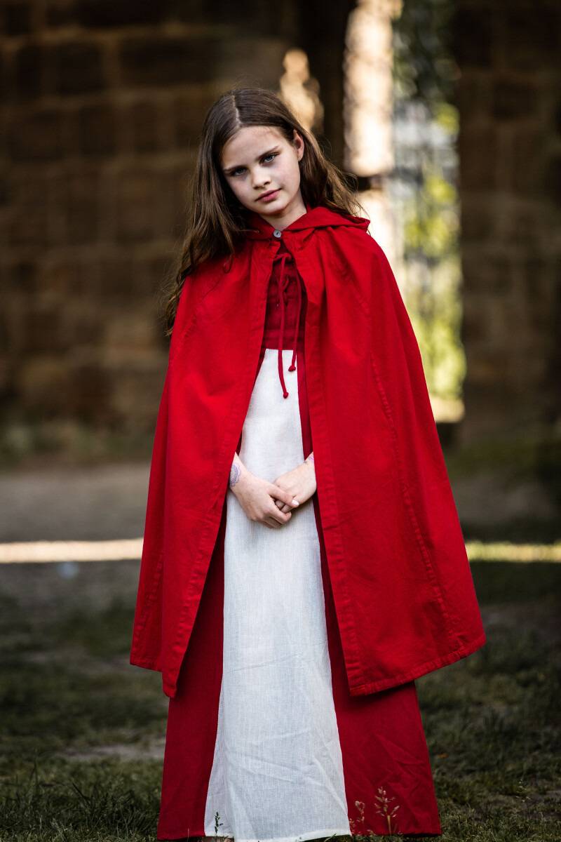Grijze Jager Kindercape in Rood