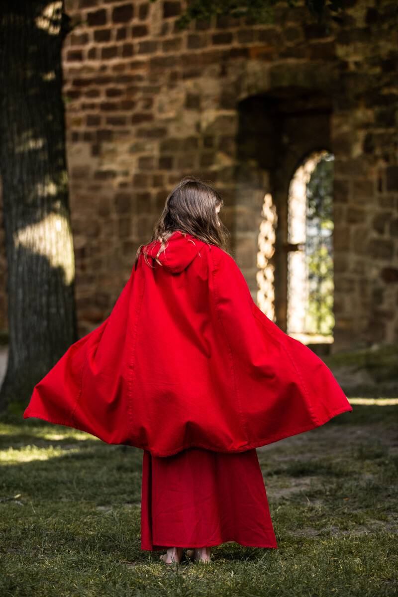 Grijze Jager Kindercape in Rood