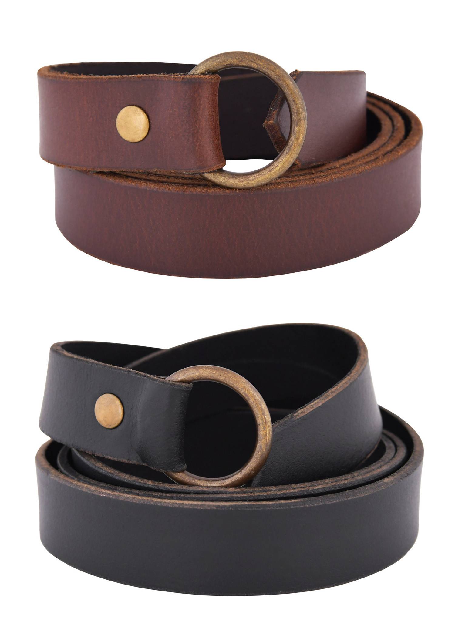 Middeleeuwse riem voor kinderen, 110 cm, zwart leren riem