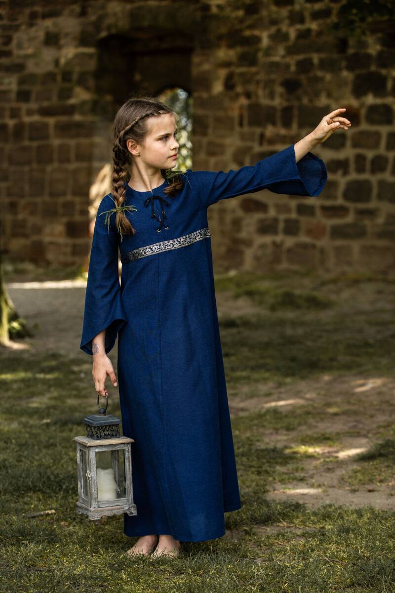 Middeleeuwse Meisjesjurk in Blauw