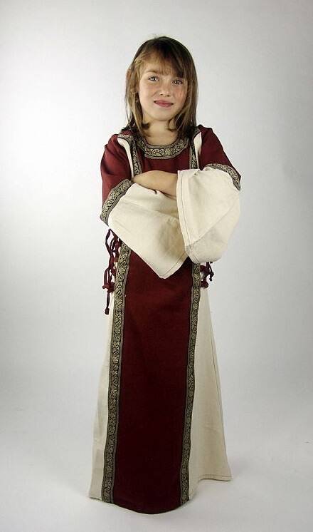 Mittelalter Kinderkleid aus Baumwolle 