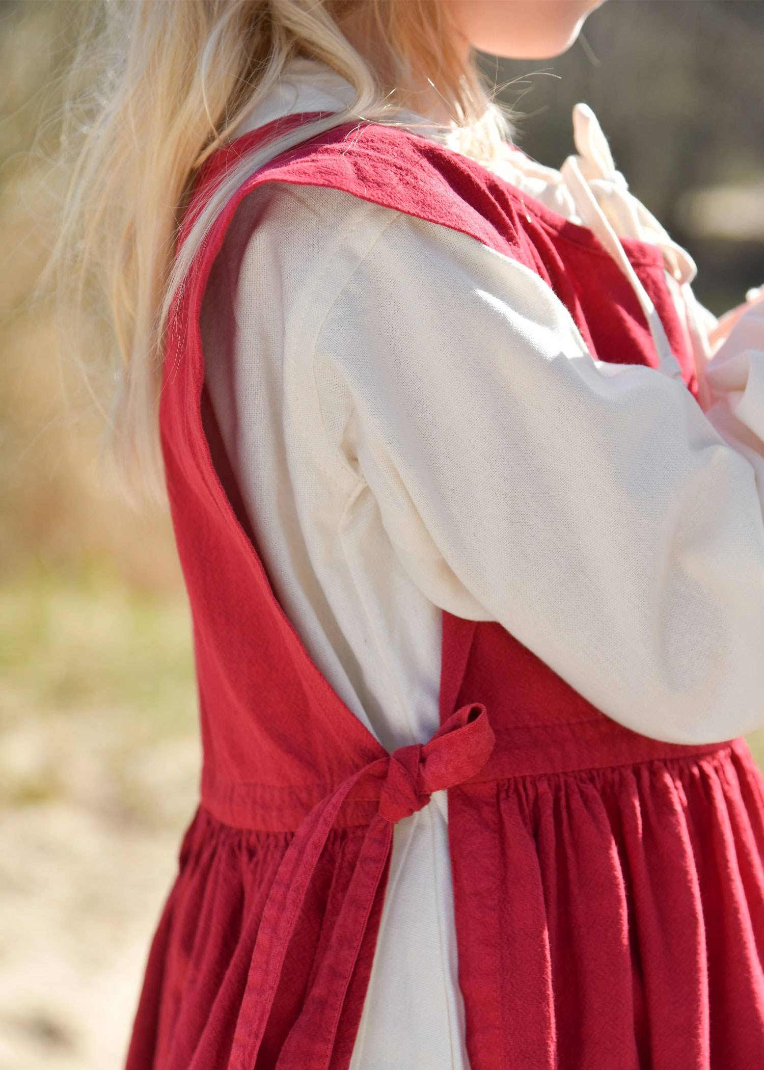 ​​​Kinder Mittelalter Kleid, Überkleid, weinrot