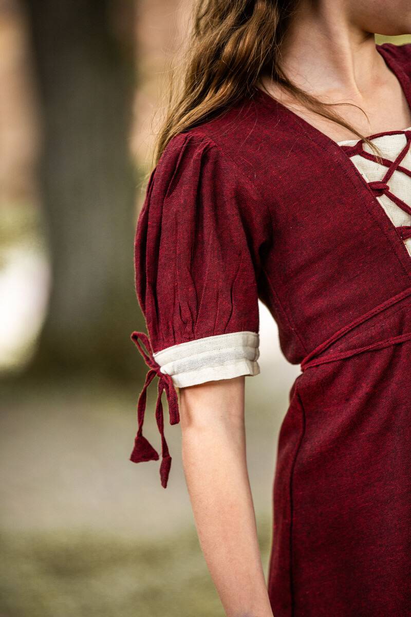 Kinder Jonkvrouw Jurk in Rood