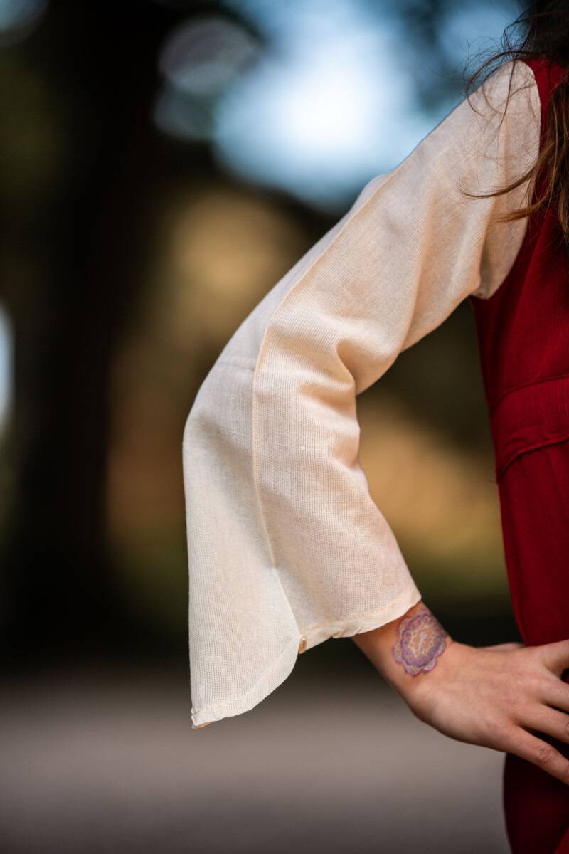 Kinder Mittelalterkleid in Rot/Natur
