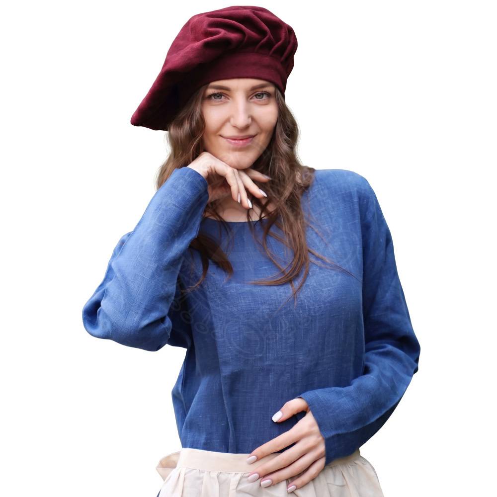 *Landsknecht*-baret uit de late middeleeuwen, vervaardigd van wol