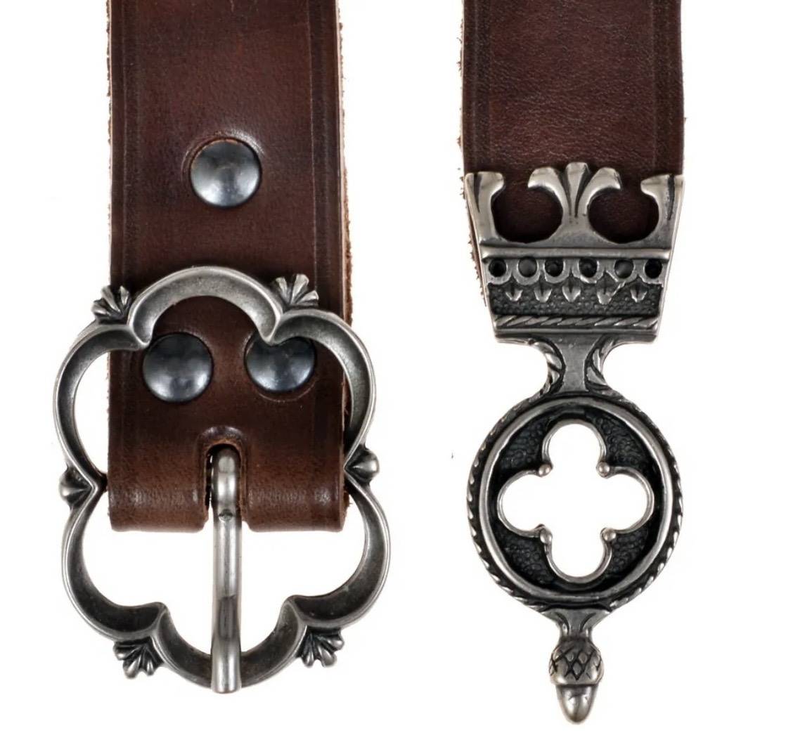 ​Middeleeuwse Replica riem 1300-1400 in bruin of zwart
