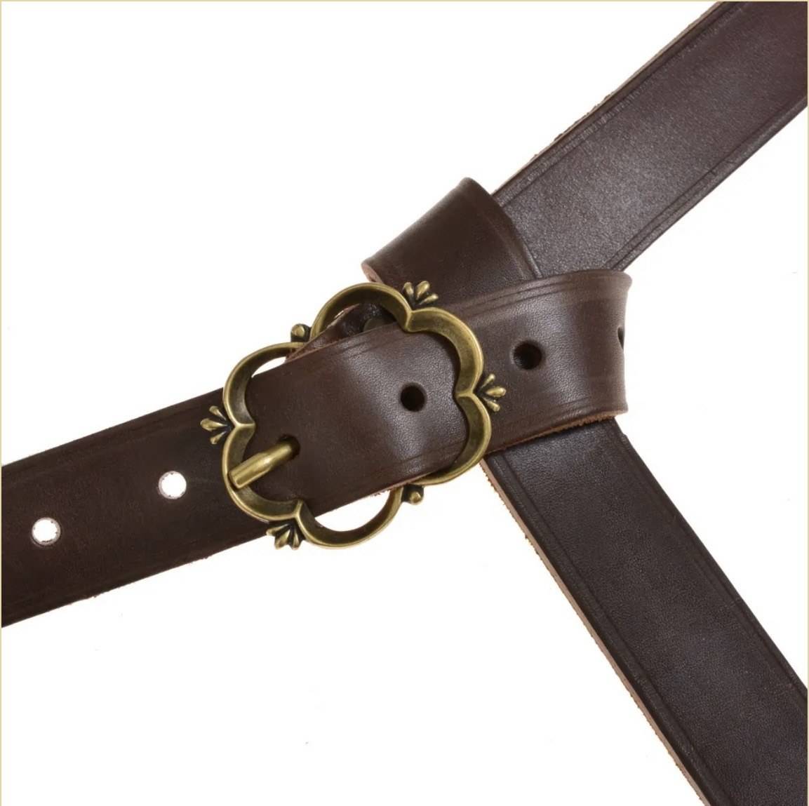 ​Middeleeuwse Replica riem 1300-1400 in bruin of zwart