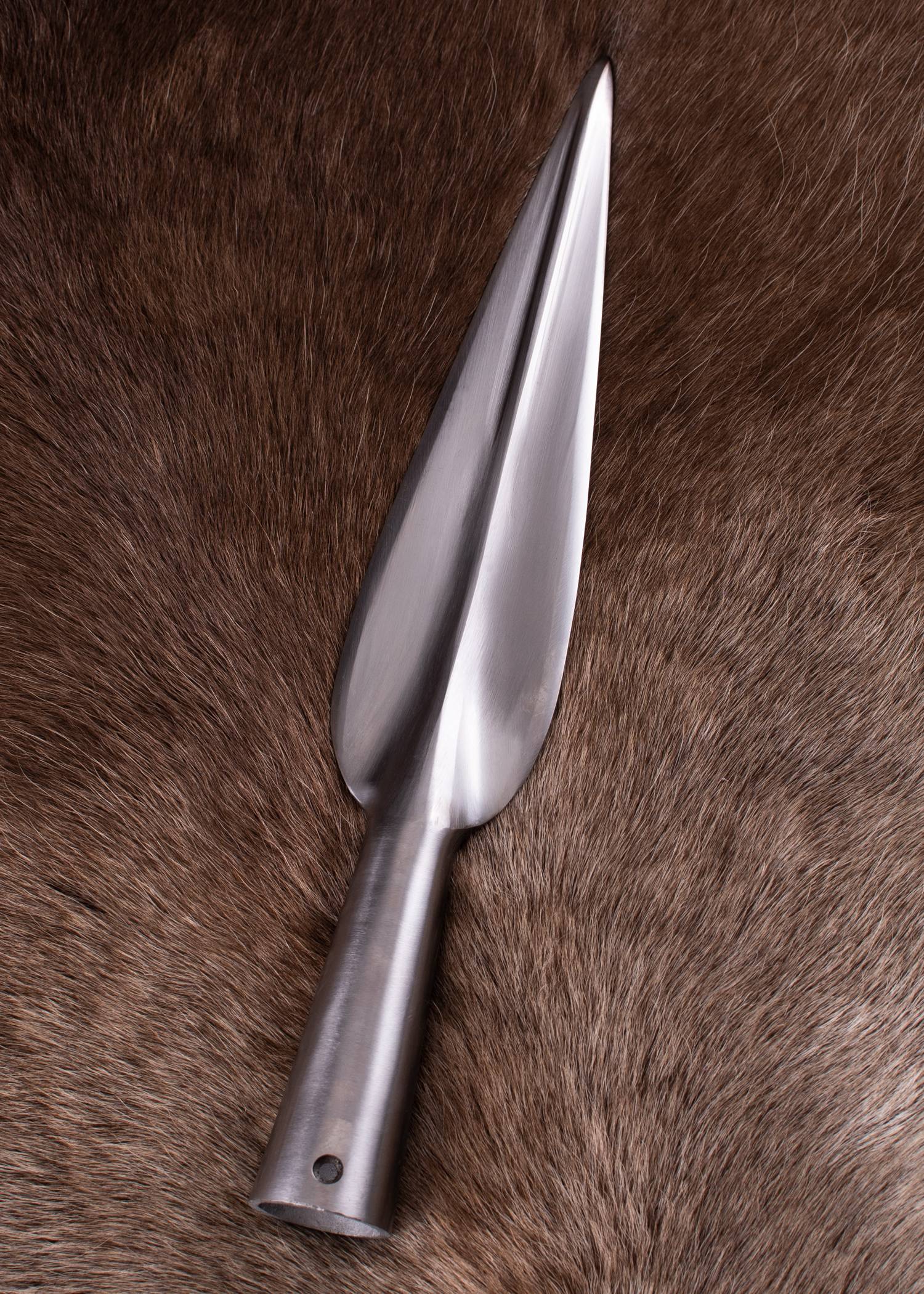 Middeleeuwse bladvormige speerpunt uit de oudheid, ca. 31 cm