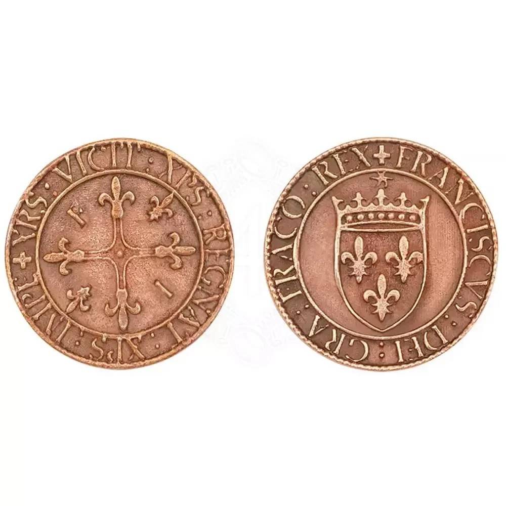 Replica van een bronzen munt - Frans I van Frankrijk (1515-1547)