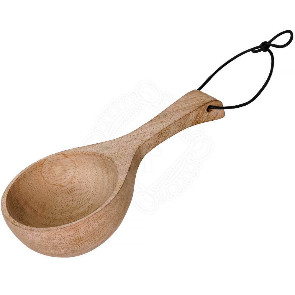 Mittelalter Holzkelle, Holzlöffel Guksi, Trinklöffel