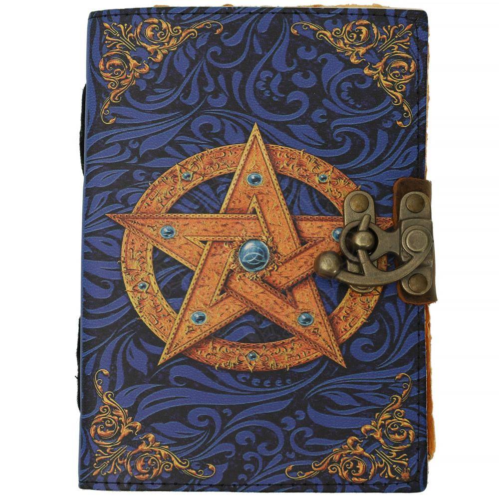 ​Leder Tagebuch „Zauberbuch mit Pentagramm“