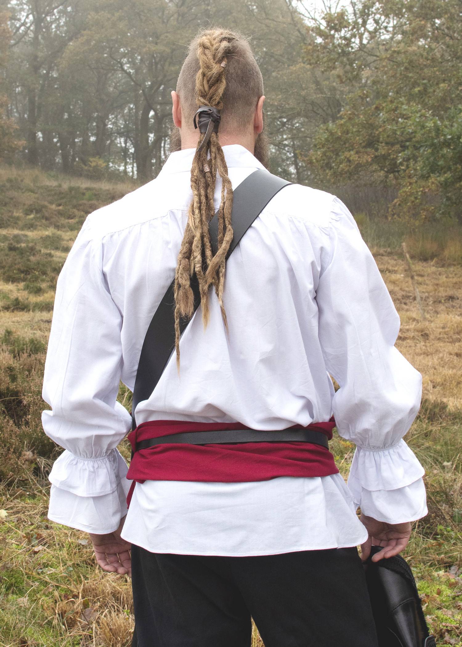 Piratenhemd Blackbeard in wit